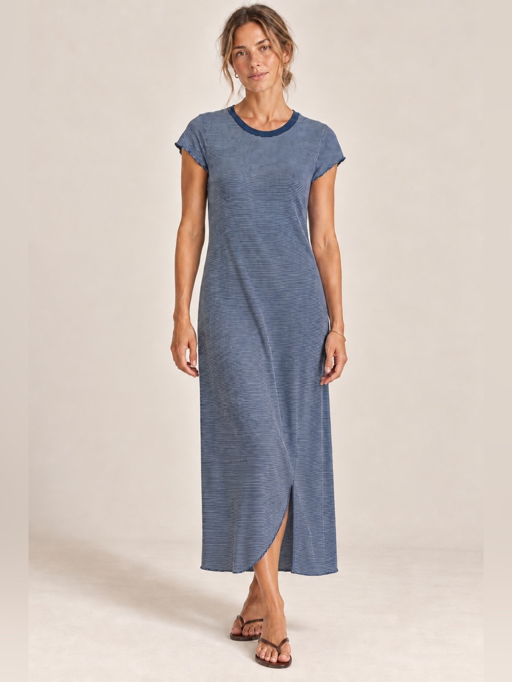 Frank & Eileen Tee Lab Perfect Tee Dress Navy Stripe XS